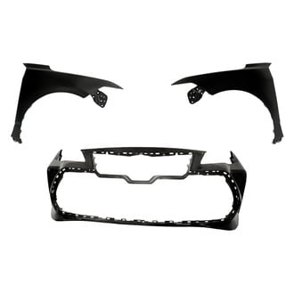 Replacement - 3-Piece (Front Bumper Cover, Driver and Passenger Side Fender) (CAPA Certified)