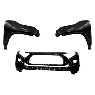 Replacement - 3-Piece (Front Bumper Cover, Driver and Passenger Side Fender) (CAPA Certified)