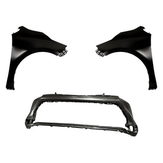 Replacement - 3-Piece (Front Bumper Cover, Driver and Passenger Side Fender) (CAPA Certified)