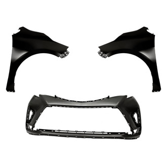 Replacement - 3-Piece (Front Bumper Cover, Driver and Passenger Side Fender) (CAPA Certified)
