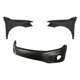 Replacement - 3-Piece (Front Bumper Cover, Driver and Passenger Side Fender) (CAPA Certified)