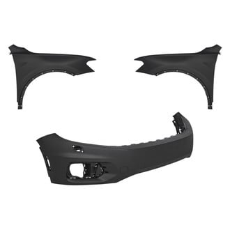 Replacement - 3-Piece (Front Bumper Cover, Driver and Passenger Side Fender) (CAPA Certified)