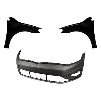 Replacement - 3-Piece (Front Bumper Cover, Driver and Passenger Side Fender) (CAPA Certified)