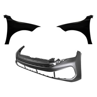 Replacement - 3-Piece (Front Bumper Cover, Driver and Passenger Side Fender) (CAPA Certified)