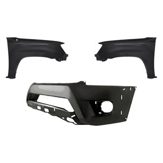Replacement - 3-Piece (Front Bumper Cover, Driver and Passenger Side Fender) (CAPA Certified)