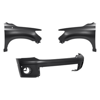 Replacement - 3-Piece (Front Bumper Cover, Driver and Passenger Side Fender) (CAPA Certified)