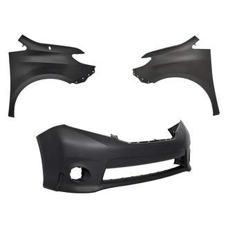 Replacement - 3-Piece (Front Bumper Cover, Driver and Passenger Side Fender) (CAPA Certified)