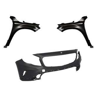 Replacement BNDL-247345 - 3-Piece (Front Bumper Cover, Driver and Passenger Side Fender) (CAPA Certified)