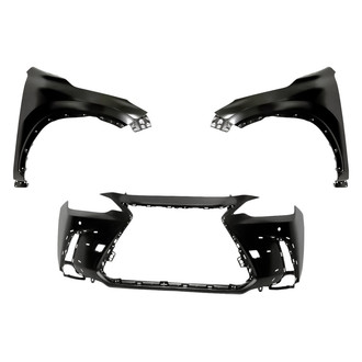 Replacement - 3-Piece (Front Bumper Cover, Driver and Passenger Side Fender) (CAPA Certified)