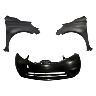 Replacement - 3-Piece (Front Bumper Cover, Driver and Passenger Side Fender) (CAPA Certified)