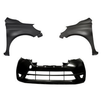 Replacement - 3-Piece (Front Bumper Cover, Driver and Passenger Side Fender) (CAPA Certified)