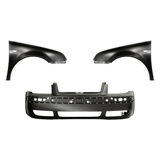 Replacement - 3-Piece (Front Bumper Cover, Driver and Passenger Side Fender) (CAPA Certified)