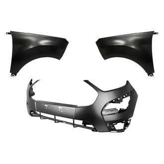 Replacement - 3-Piece (Front Bumper Cover, Driver and Passenger Side Fender) (CAPA Certified)