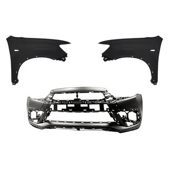 Replacement - 3-Piece (Front Bumper Cover, Driver and Passenger Side Fender) (CAPA Certified)