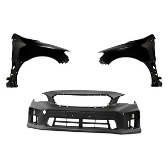 Replacement - 3-Piece (Front Bumper Cover, Driver and Passenger Side Fender) (CAPA Certified)