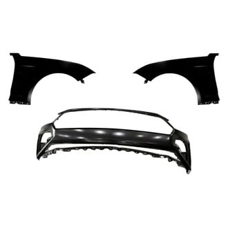 Replacement - 3-Piece (Front Bumper Cover, Driver and Passenger Side Fender) (CAPA Certified)