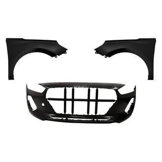 Replacement - 3-Piece (Front Bumper Cover, Driver and Passenger Side Fender) (CAPA Certified)