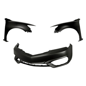 Replacement - 3-Piece (Front Bumper Cover, Driver and Passenger Side Fender) (CAPA Certified)