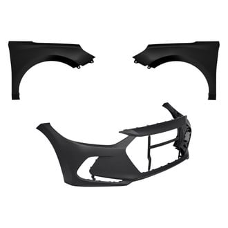 Replacement - 3-Piece (Front Bumper Cover, Driver and Passenger Side Fender) (CAPA Certified)