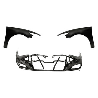 Replacement - 3-Piece (Front Bumper Cover, Driver and Passenger Side Fender) (CAPA Certified)