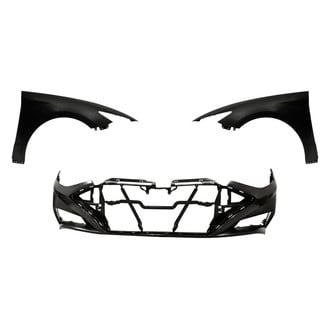 Replacement - 3-Piece (Front Bumper Cover, Driver and Passenger Side Fender) (CAPA Certified)