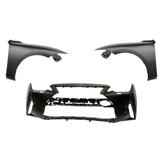 Replacement - 3-Piece (Front Bumper Cover, Driver and Passenger Side Fender) (CAPA Certified)
