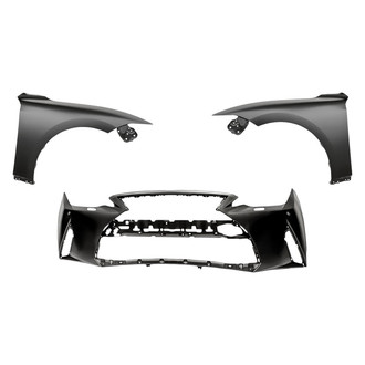 Replacement - 3-Piece (Front Bumper Cover, Driver and Passenger Side Fender) (CAPA Certified)