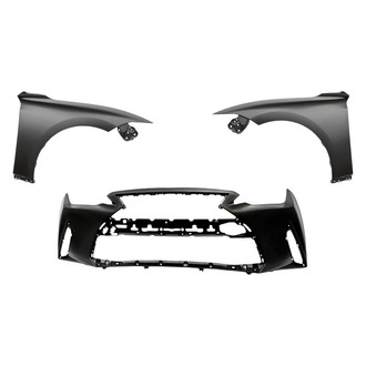 Replacement - 3-Piece (Front Bumper Cover, Driver and Passenger Side Fender) (CAPA Certified)