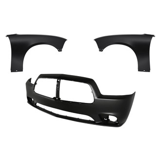 Replacement - 3-Piece (Front Bumper Cover, Driver and Passenger Side Fender) (Standard Line)