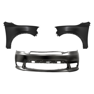 Replacement - 3-Piece (Front Bumper Cover, Driver and Passenger Side Fender) (Standard Line)
