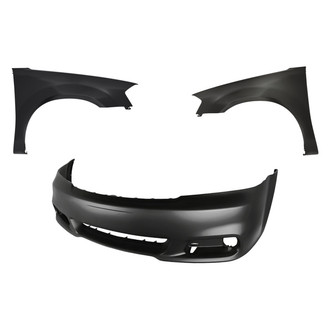 Replacement - 3-Piece (Front Bumper Cover, Driver and Passenger Side Fender) (Standard Line)