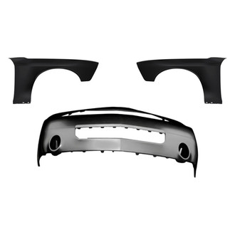 Replacement - 3-Piece (Front Bumper Cover, Driver and Passenger Side Fender) (Standard Line)