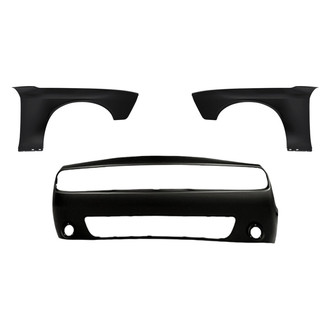 Replacement - 3-Piece (Front Bumper Cover, Driver and Passenger Side Fender) (Standard Line)