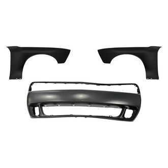 Replacement - 3-Piece (Front Bumper Cover, Driver and Passenger Side Fender) (Standard Line)