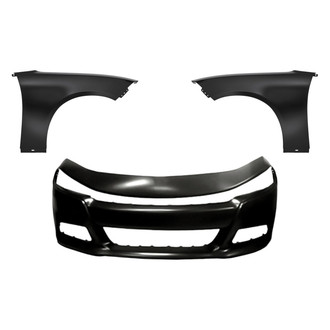 Replacement - 3-Piece (Front Bumper Cover, Driver and Passenger Side Fender) (Standard Line)
