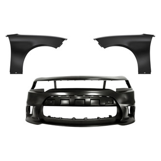 Replacement - 3-Piece (Front Bumper Cover, Driver and Passenger Side Fender) (Standard Line)