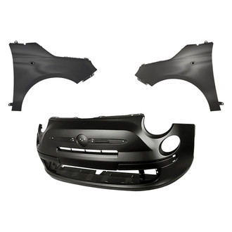 Replacement - 3-Piece (Front Bumper Cover, Driver and Passenger Side Fender) (Standard Line)