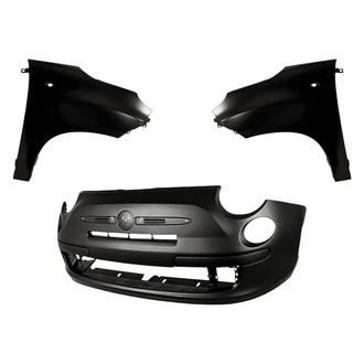Replacement - 3-Piece (Front Bumper Cover, Driver and Passenger Side Fender) (Standard Line)