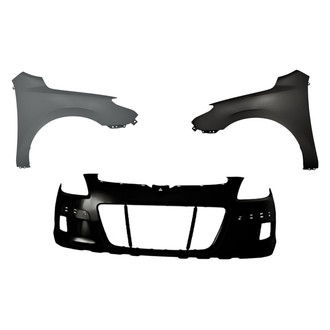 Replacement - 3-Piece (Front Bumper Cover, Driver and Passenger Side Fender) (Standard Line)