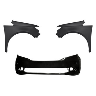 Replacement - 3-Piece (Front Bumper Cover, Driver and Passenger Side Fender) (Standard Line)
