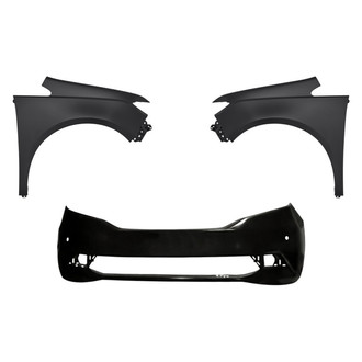 Replacement - 3-Piece (Front Bumper Cover, Driver and Passenger Side Fender) (Standard Line)