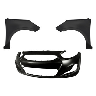 Replacement BNDL-247606 - 3-Piece (Front Bumper Cover, Driver and Passenger Side Fender) (Standard Line)