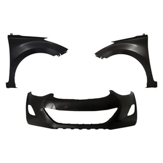 Replacement - 3-Piece (Front Bumper Cover, Driver and Passenger Side Fender) (Standard Line)