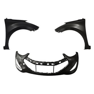 Replacement - 3-Piece (Front Bumper Cover, Driver and Passenger Side Fender) (Standard Line)