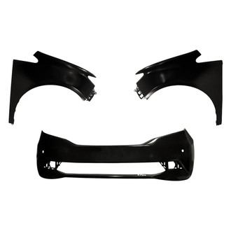 Replacement - 3-Piece (Front Bumper Cover, Driver and Passenger Side Fender) (Standard Line)