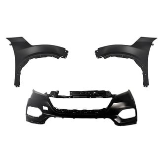 Replacement - 3-Piece (Front Bumper Cover, Driver and Passenger Side Fender) (Standard Line)