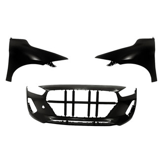 Replacement - 3-Piece (Front Bumper Cover, Driver and Passenger Side Fender) (Standard Line)