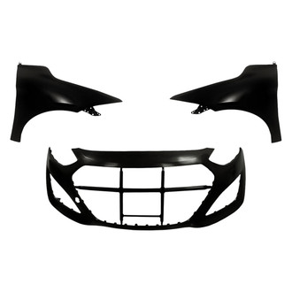 Replacement - 3-Piece (Front Bumper Cover, Driver and Passenger Side Fender) (Standard Line)