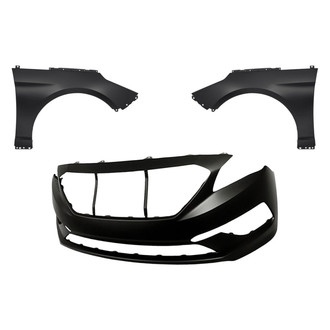 Replacement - 3-Piece (Front Bumper Cover, Driver and Passenger Side Fender) (Standard Line)