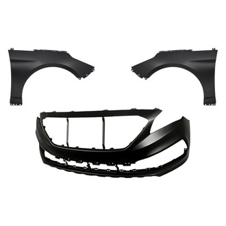 Replacement - 3-Piece (Front Bumper Cover, Driver and Passenger Side Fender) (Standard Line)